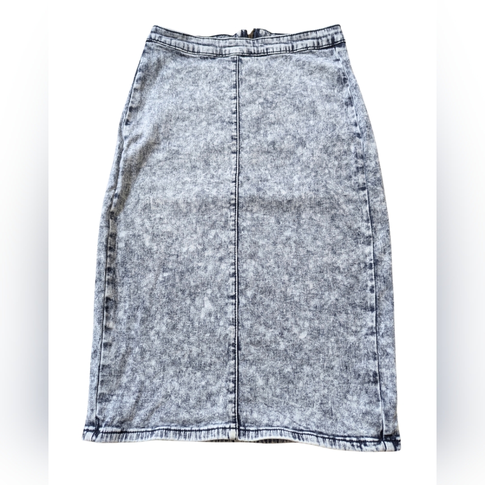 Iris Jeans Acid Wash Denim Pencil Skirt Size M